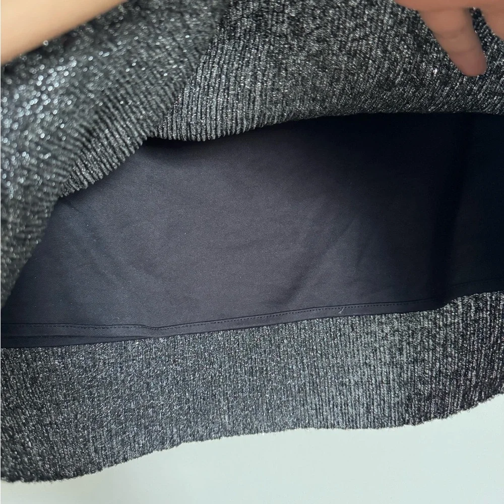 Zara Metallic Silver Sequin Pencil Skirt - Picture 5 of 5